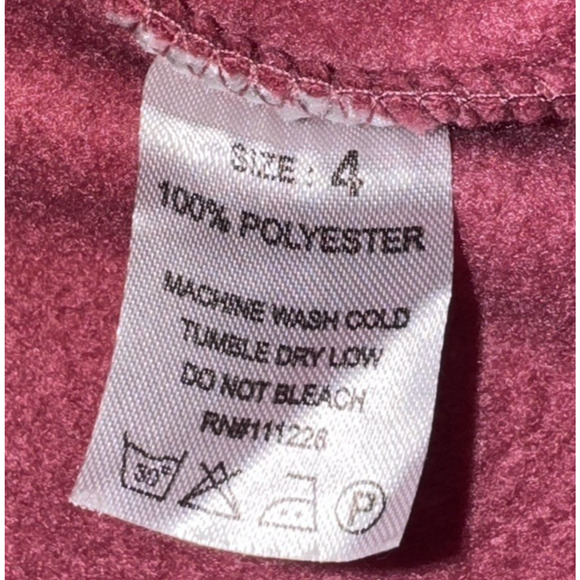 Unik Girls 4 Varsity Jacket Fleece Embroided Mini Bow Polka Dot Casual Everyday - Picture 10 of 10